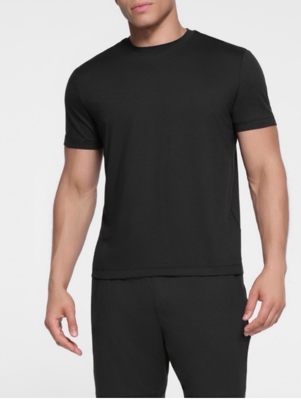 SKIMS Men Stretch Modal T-Shirt Obsidian Black 2X NWOT Slim Fit
